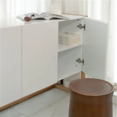 Y Cabinet Sideboard Gwyn Ateb Storio chwaethus Ar Gyfer Eich Cartref