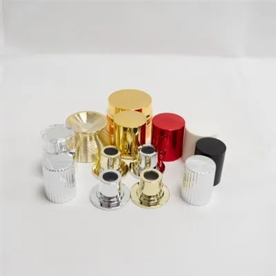 Capiau potel cosmetig - cau gofal croen tiwb hecs anodized glas